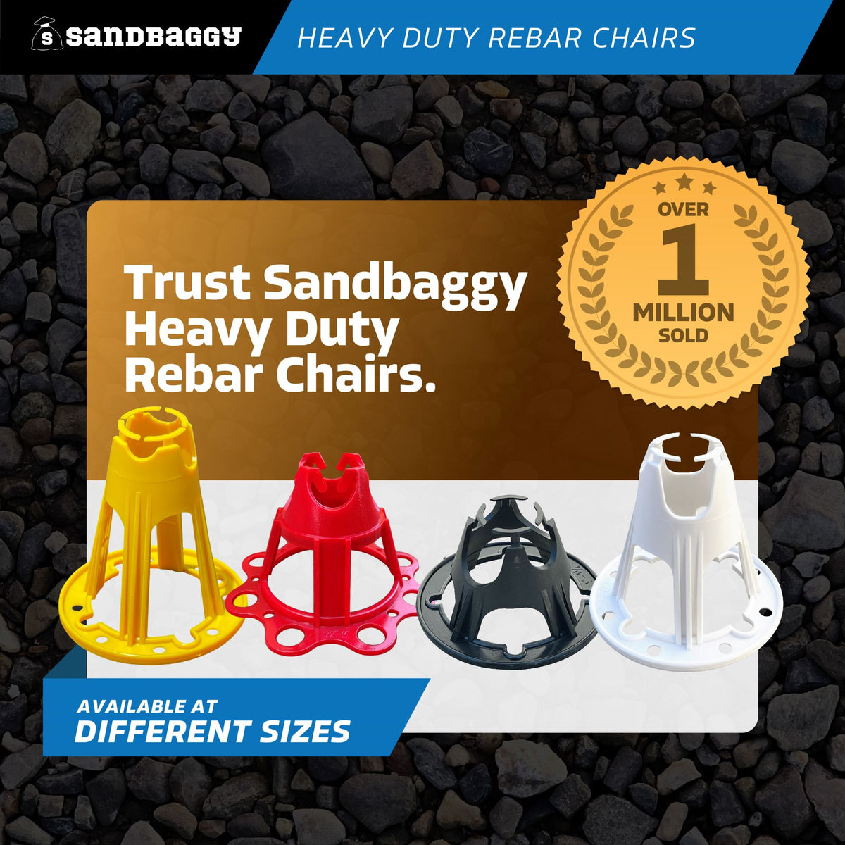 Plastic Rebar Chairs - Elevates Rebar 1 ½
