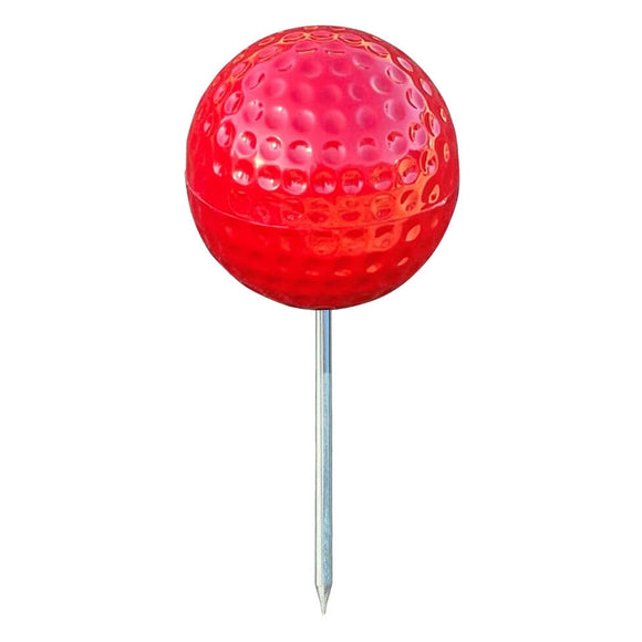 red golf course tee markers