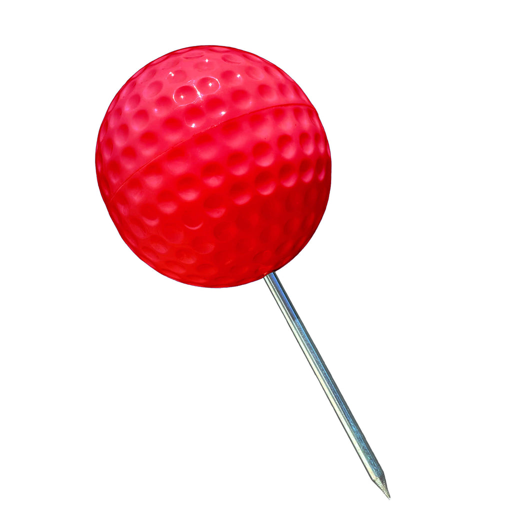 Plastic Tee Markers for Golf Course (UV Resistant) - Red