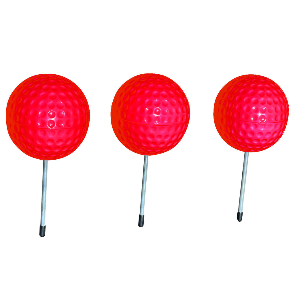 Plastic Tee Markers for Golf Course (UV Resistant) - Red