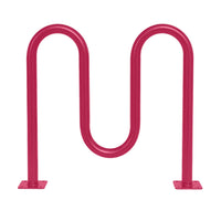 Red Dual Loop Bike Rack - 5 Capacity 