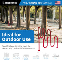 Red 5 loop bike rack - 7 capacity 
