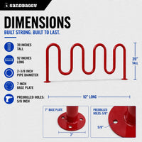 9 bike wave rack - RED
