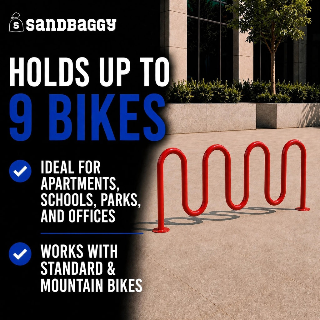 9 bike wave rack - RED