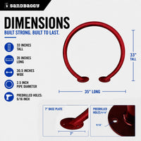 Circle Bike Rack - Red