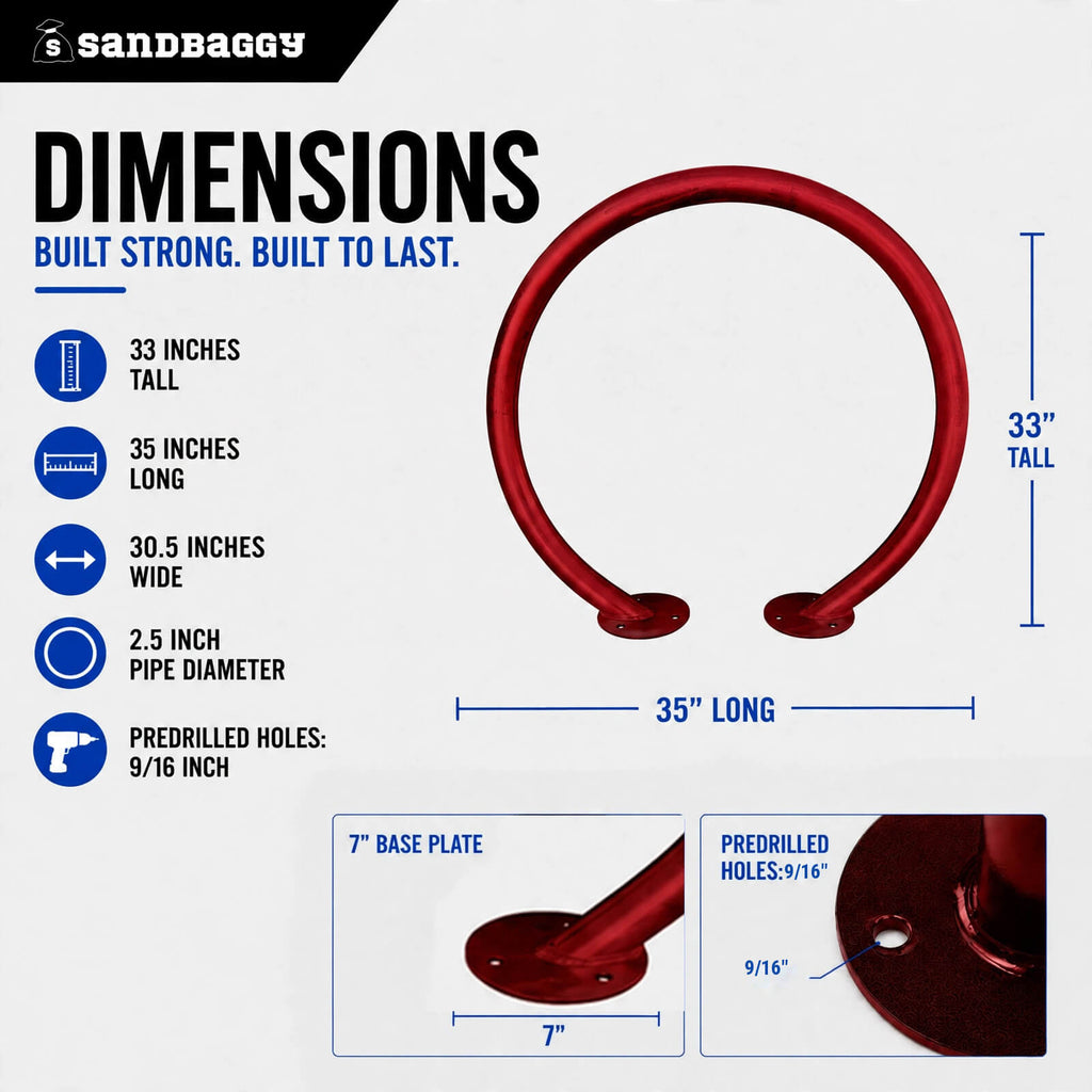 Circle Bike Rack - Red