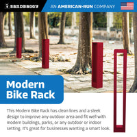 Red Rectangle Modern Bike Rack