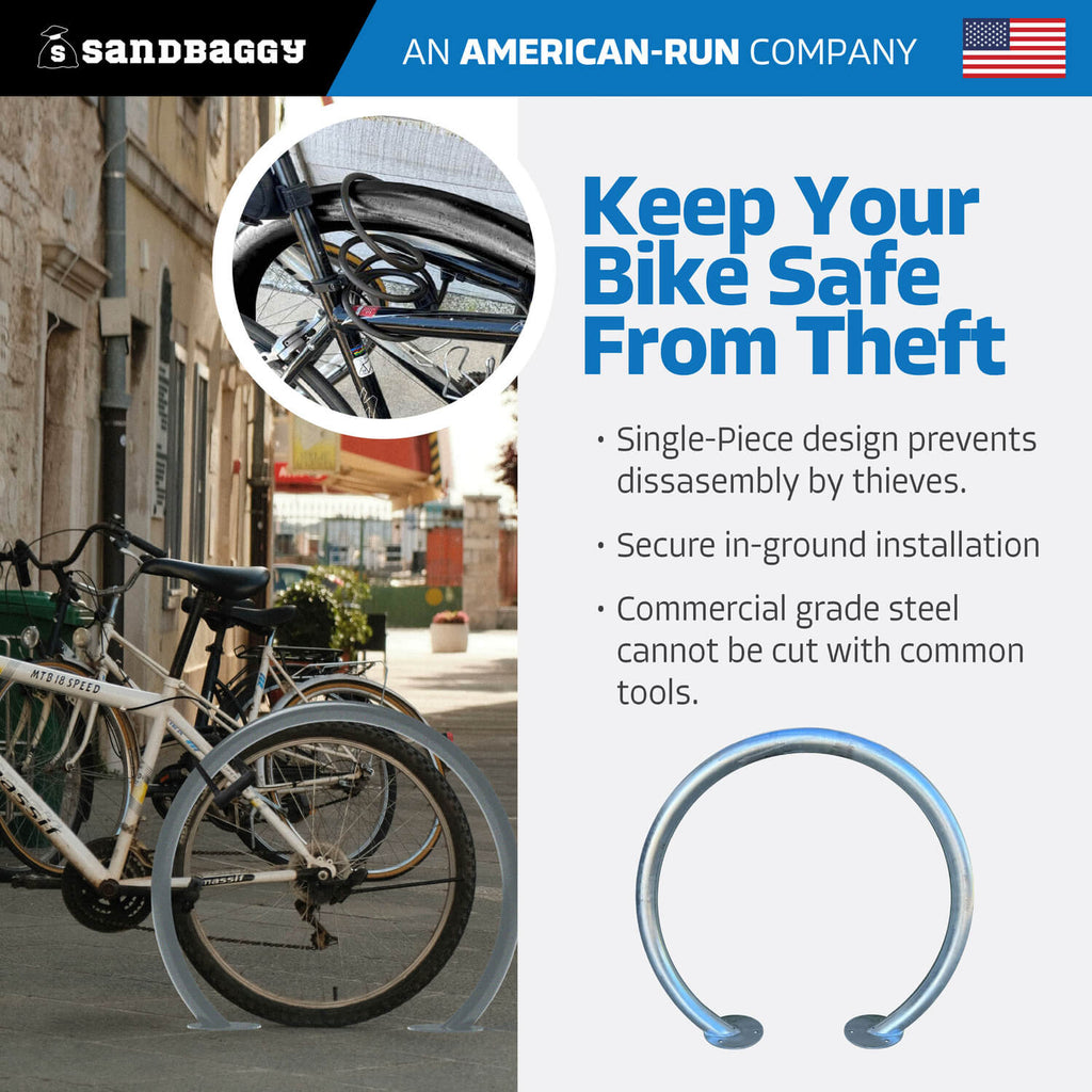 Circle Bike Rack - Silver