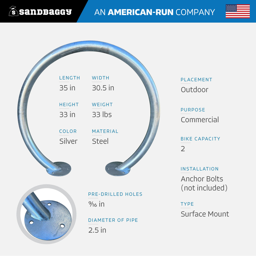 Circle Bike Rack - Silver