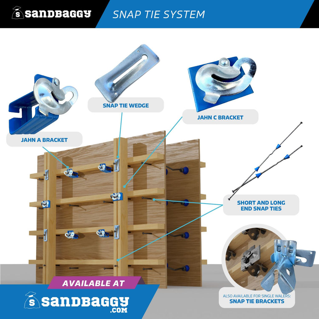 8 inch heavy duty snap ties long end - snap tie system