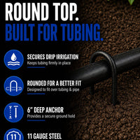6-inch round top staples - built for tubing 