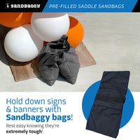Pre Filled Saddle Sandbags (15 lb.) | Tripod, Photography Stand Weight
