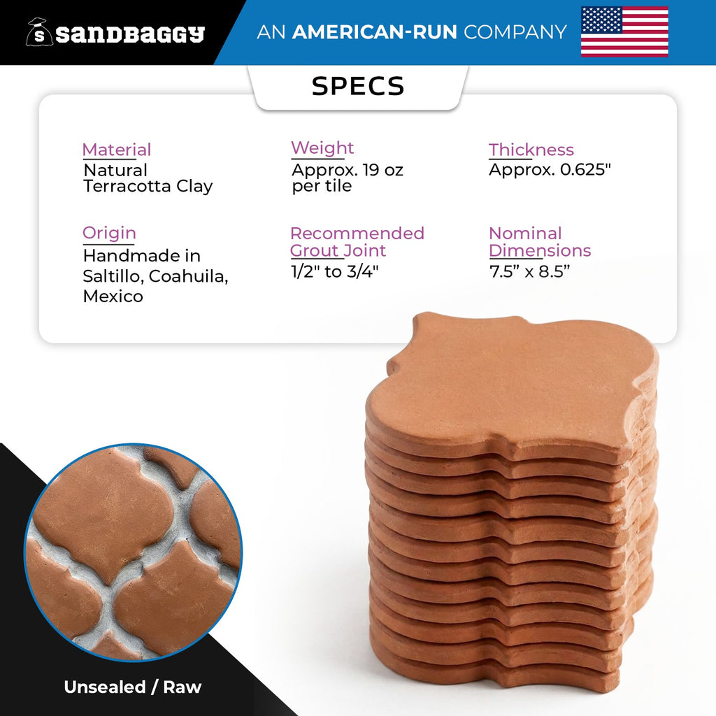 San Felipe Arabesque Saltillo Tile specs