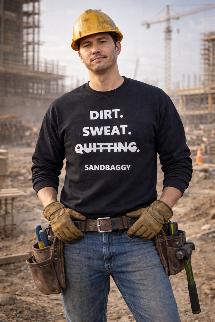 Sandbaggy Crew Neck Sweatshirt (Black)