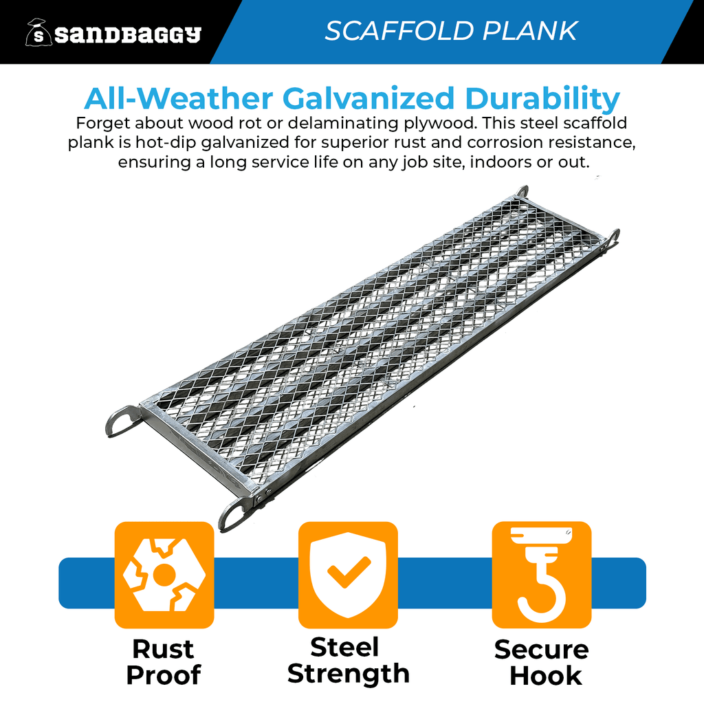 mobile scaffold plank galvanized for durability