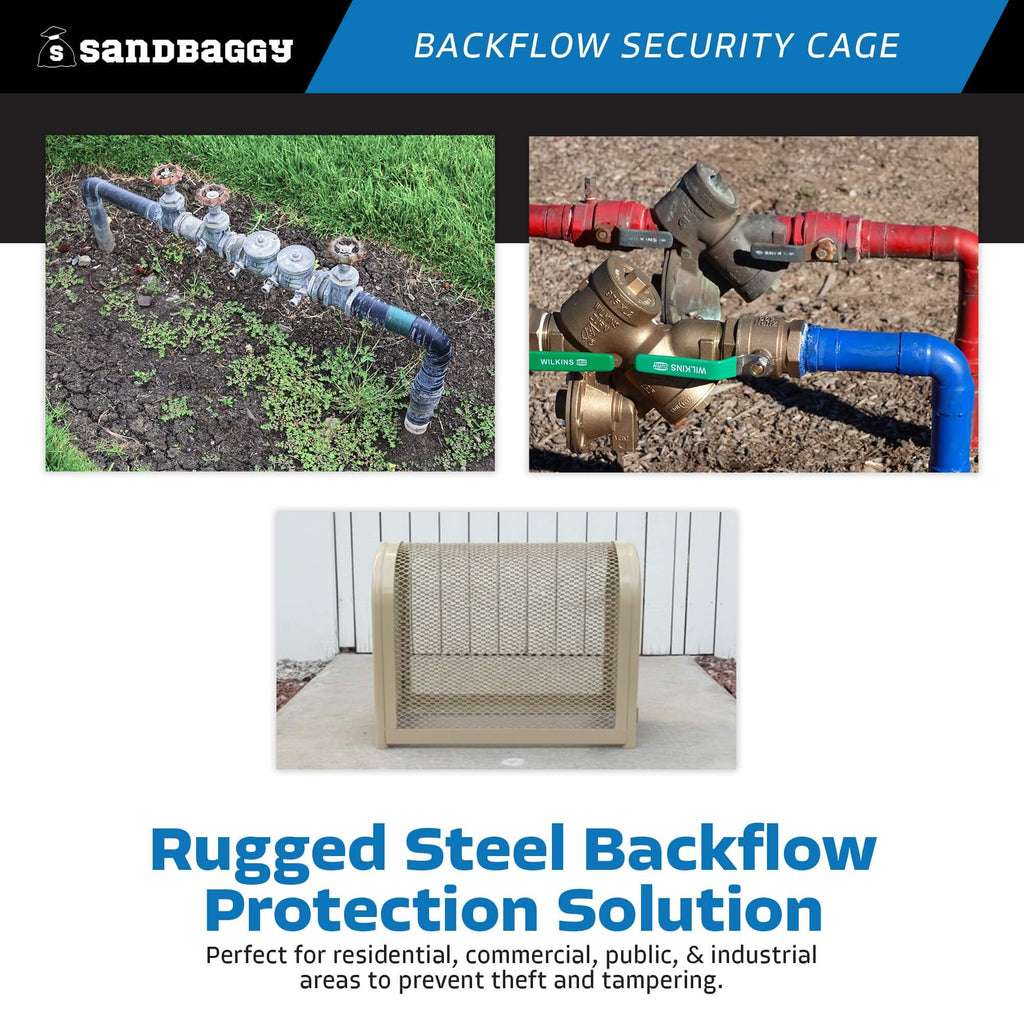tan security backflow cage