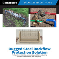 tan large security backflow cage