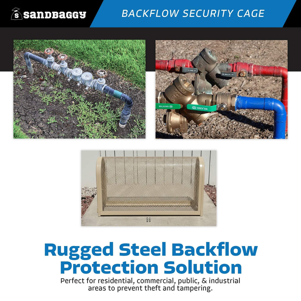 tan large security backflow cage
