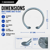 Circle Bike Rack - Silver