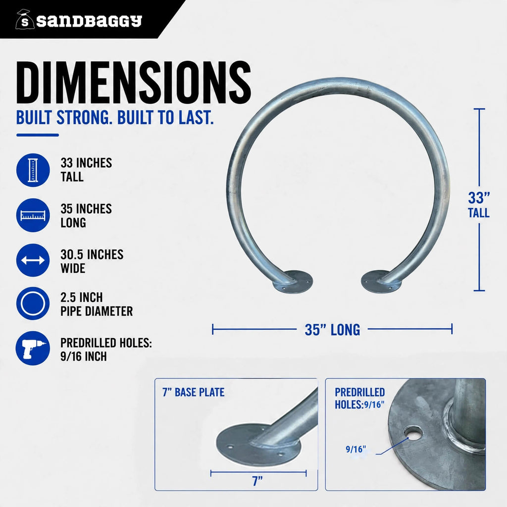 Circle Bike Rack - Silver