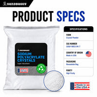 sodium polyacrylate crystals for sale (bag) - specs