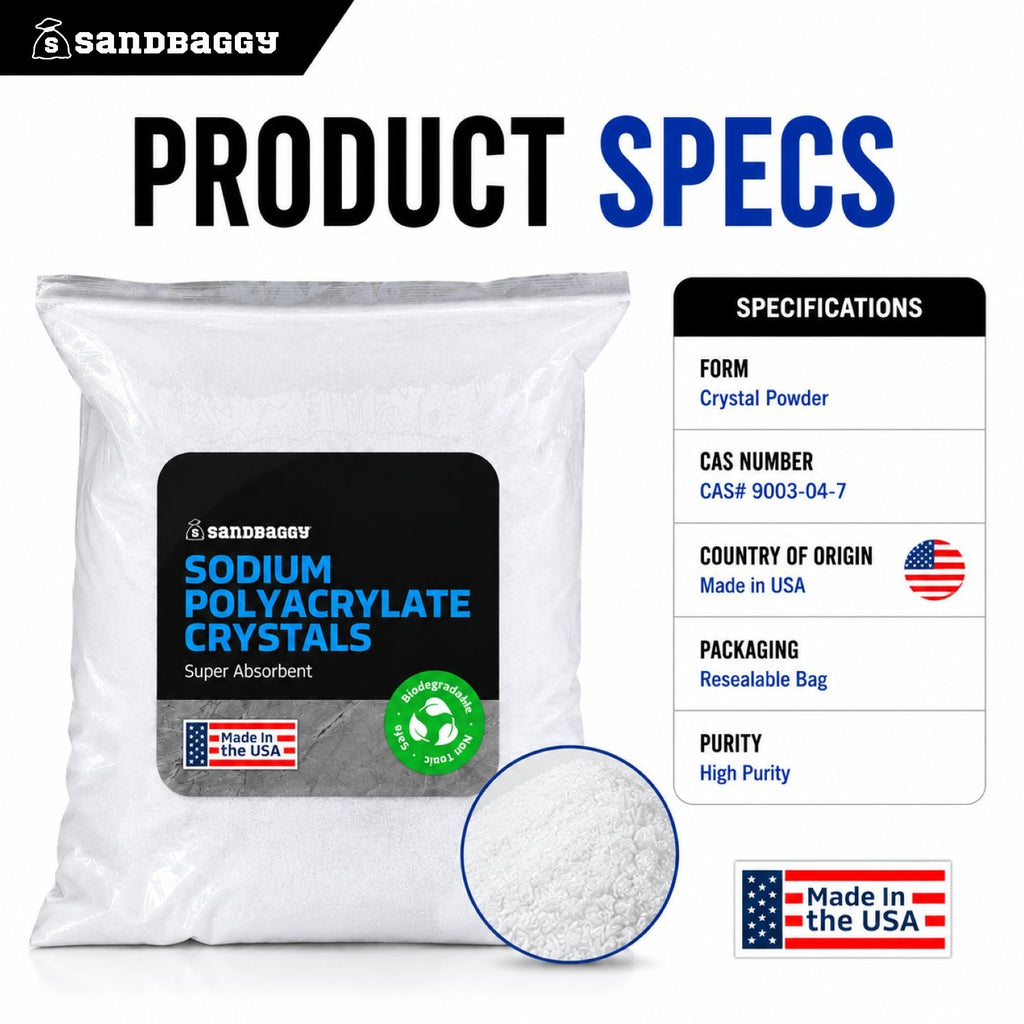 sodium polyacrylate crystals for sale (bag) - specs