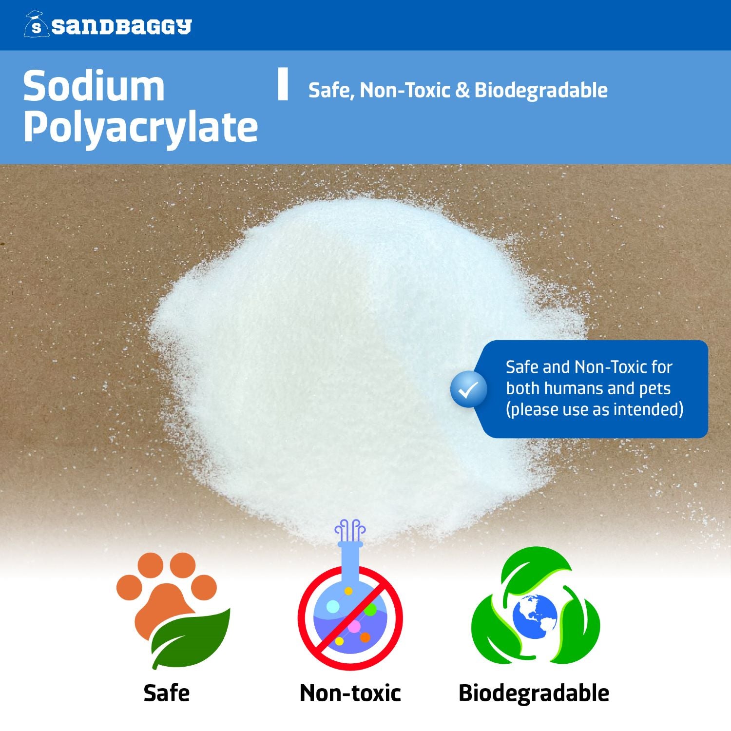 Sodium Polymer Instant Snow Powder 1 Pound Jar