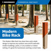 Terracotta and Sand Modern Rectangle Bike Rack