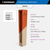 Terracotta and Sand Modern Rectangle Bike Rack