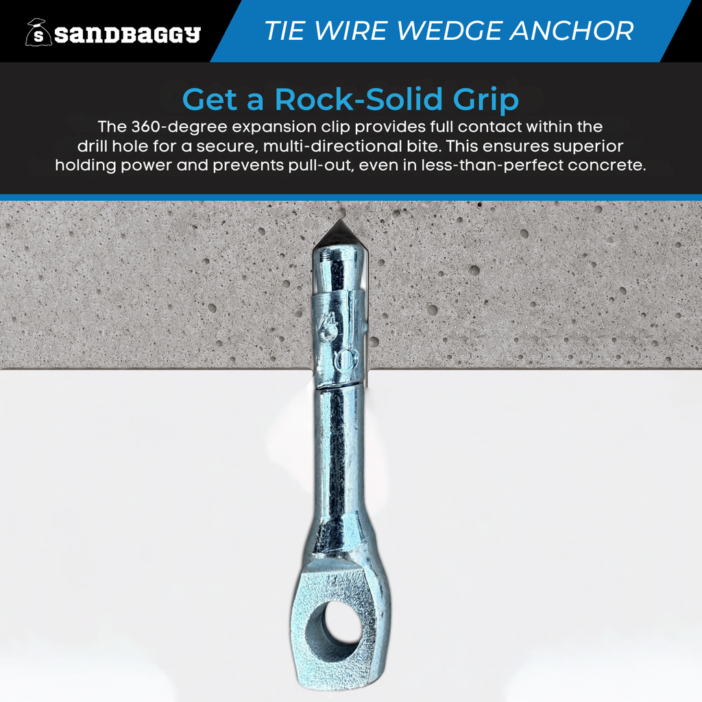 1/4" x 2-1/4" tie wire wedge anchor