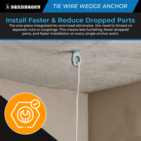 1/4" x 2-1/4" tie wire wedge anchor