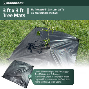 UV Stabilized tree weed barrier mats can last 10 years