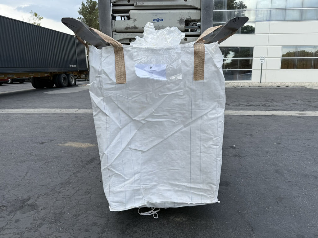 Used FIBC Bulk Bag for Sale – Duffle Top, Spout Bottom – 2000 lb Cap., Food Grade – 35" x 35" x 50" (45 cu ft)