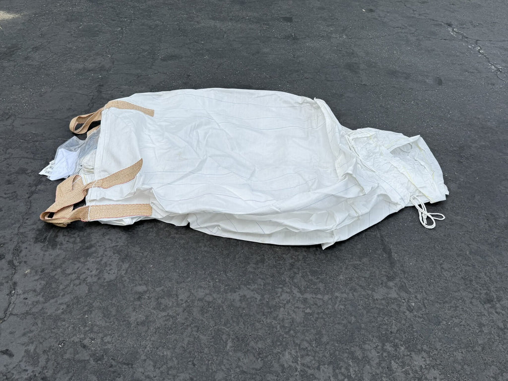 Used FIBC Bulk Bag for Sale – Duffle Top, Spout Bottom – 2000 lb Cap., Food Grade – 35" x 35" x 50" (45 cu ft)