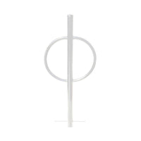 in ground post and ring bike rack - white