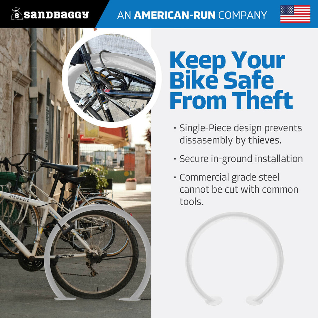 Circle Bike Rack - White