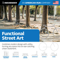 WHITE MODERN BICYCLE BIKE RACK