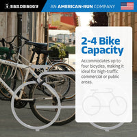 WHITE MODERN BICYCLE BIKE RACK