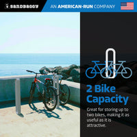 modern commercial oval bike rack - WHITE