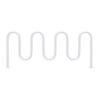 9 bike wave rack - WHITE