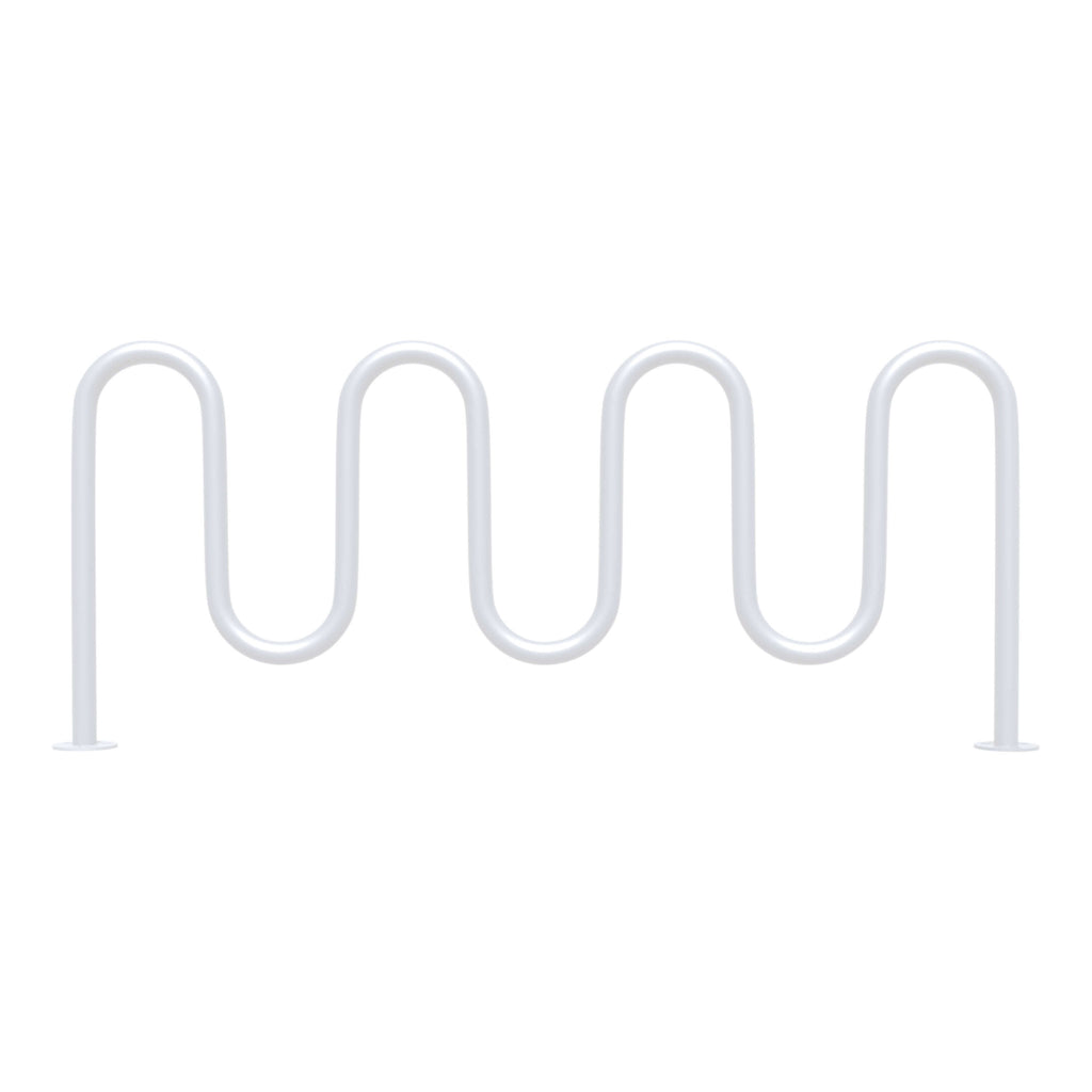 9 bike wave rack - WHITE