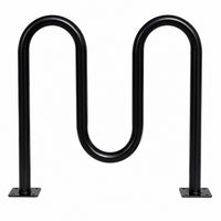 Commercial Wave Bike Racks - In Ground, Dual Loop - 5 Bike Capacity