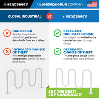White 5 loop bike rack - 7 capacity 