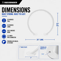 Circle Bike Rack - White