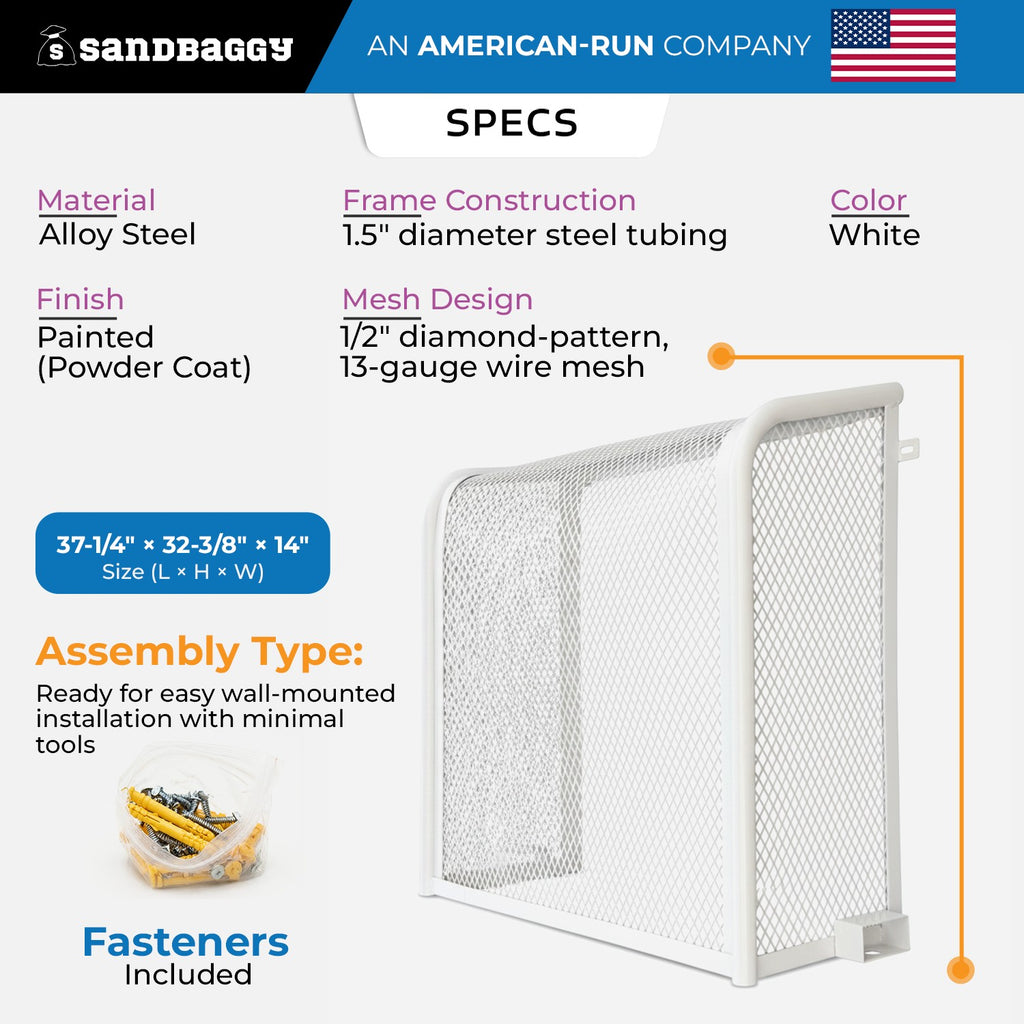 White Wall Mounted Backflow Cage specs