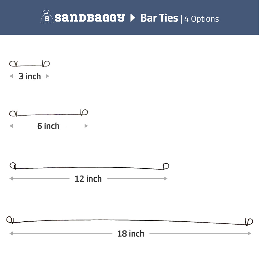 rebar wire ties - multiple sizes: 3", 6", 12", 18"