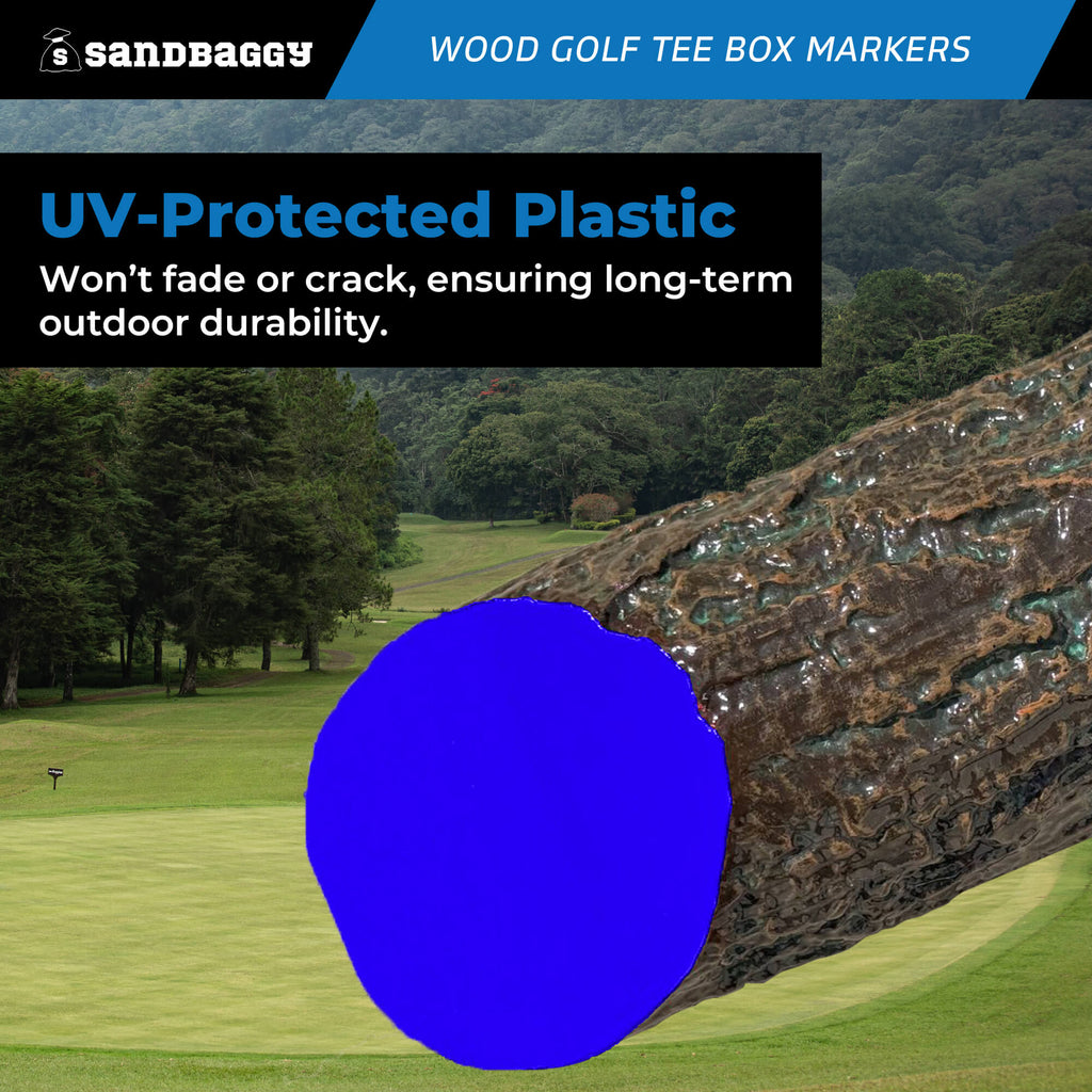 wood golf course tee box markers (Blue) - UV Protected