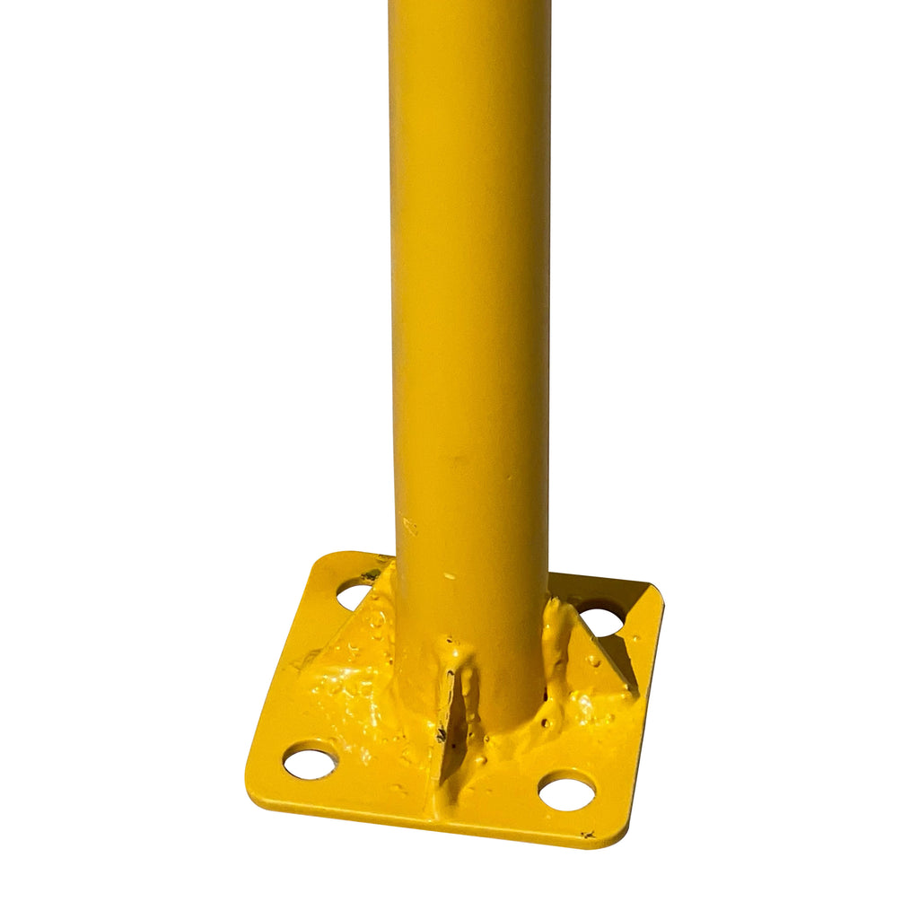 industrial safety railing with predrilled holes