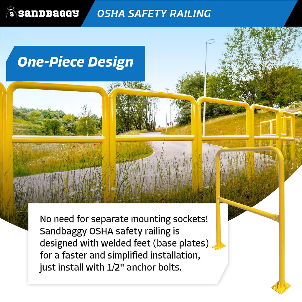 OSHA Yellow Safety Railing - heavy duty