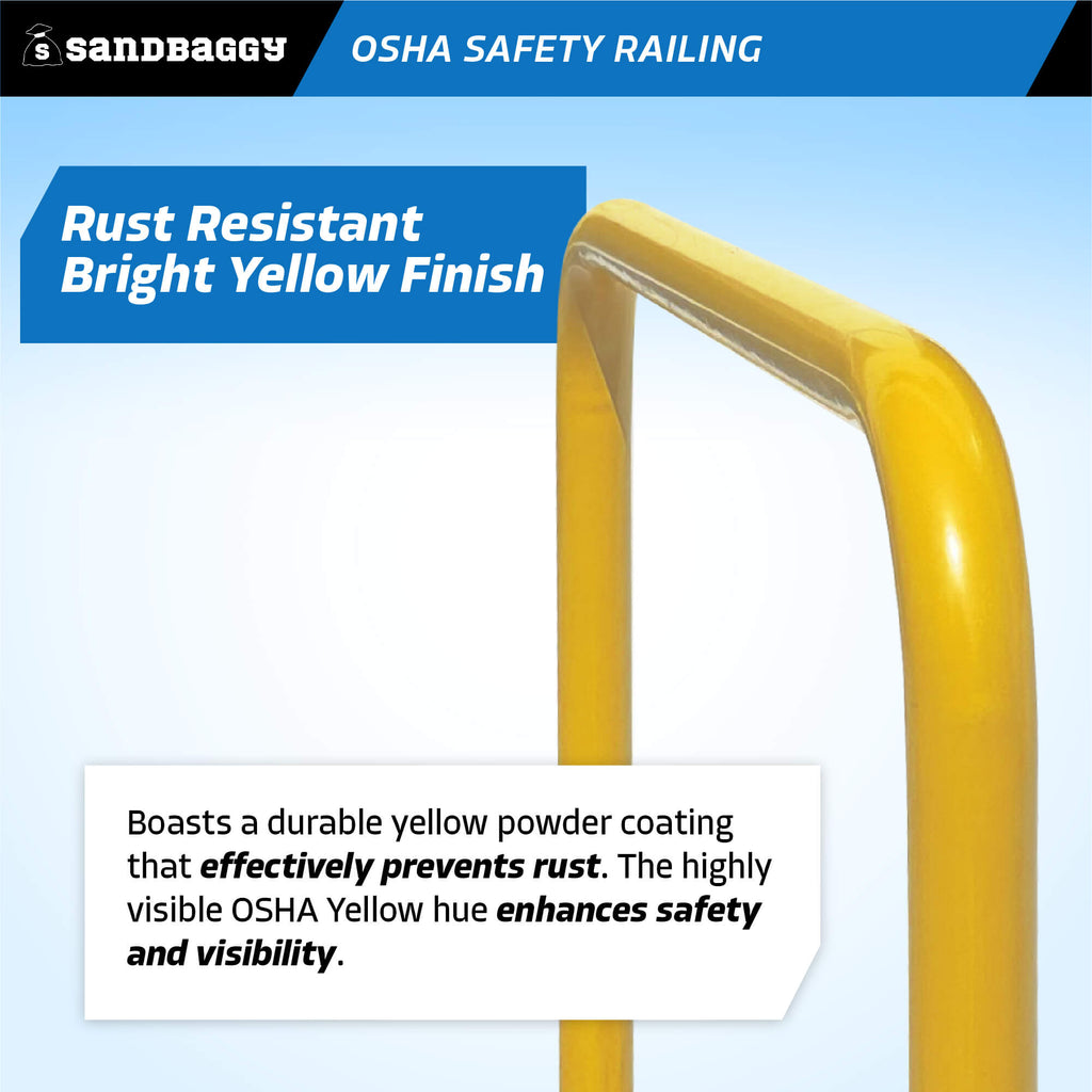 OSHA Yellow Safety Railing - Bright Yellow